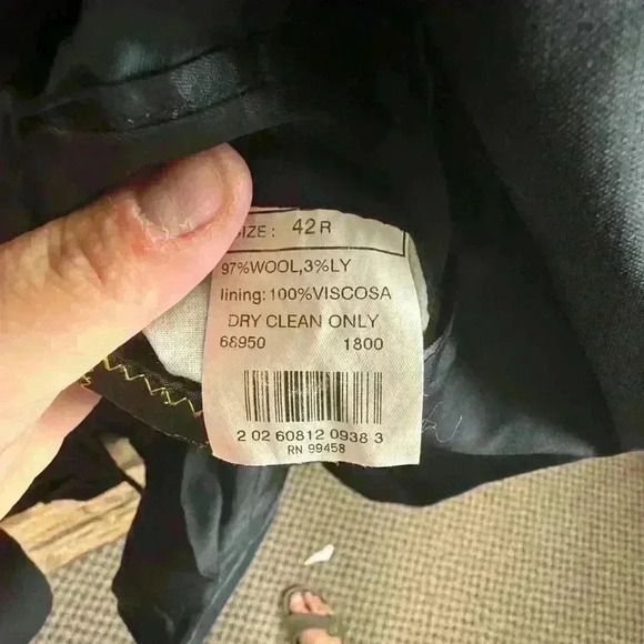 Charcoal Black Brooks Brothers Brookease Sport Coat Size 42R - Picture 5 of 5